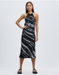 Third Form - Twist Through Bias Halter Midi