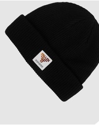 Fallen Footwear - Fallen Footwear Insignia Acrylic Cuff Short StylishBeanie - Black