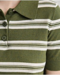 Oxford - Camille Knitted Polo Striped
