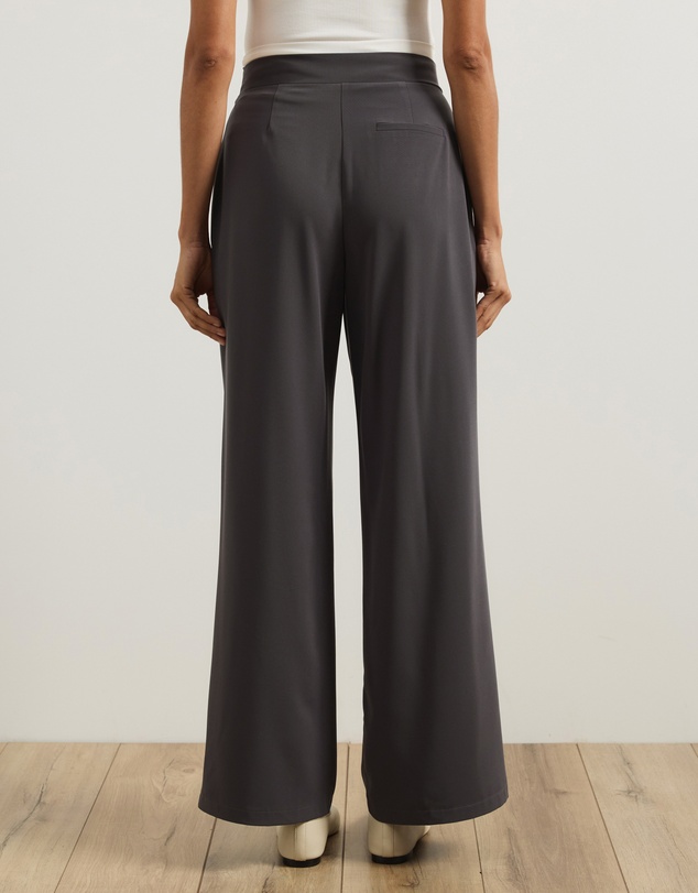Atmos&Here - Cally Contrast Waist Wide Leg Pants