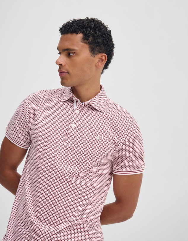 Oxford - Milo Print Jersey Polo With Pocket