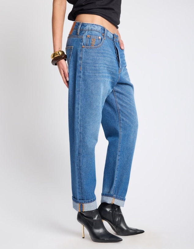 ONE TEASPOON - Bandits Low Waist Boyfriend Denim Jeans - Pacifica Blue