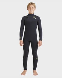 Billabong - Boys 8 to 16 4/3mm Furnace Natural Chest Zip Steamer Wetsuit