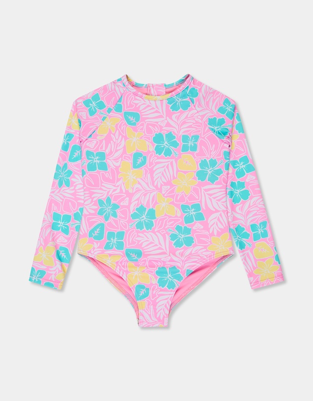 Roxy - Girls 2 to 7 Tropical Square One Piece Rash Vest