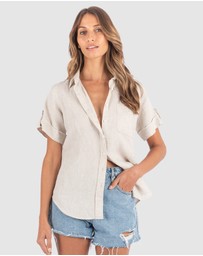CAMIXA - FEBE Short Sleeve Linen shirt
