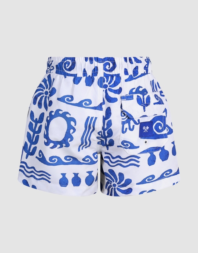 Skwosh - Greek Yoghurt Boys Swim Shorts in White