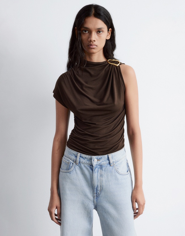& Other Stories - Ruche Gold-Buckle Top