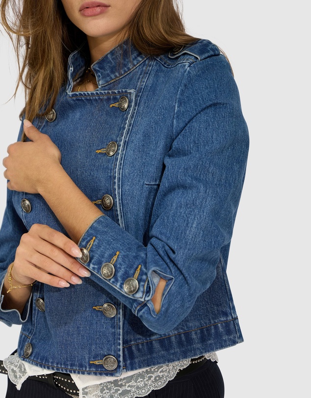 Belle & Bloom - Front Line Military Denim Jacket