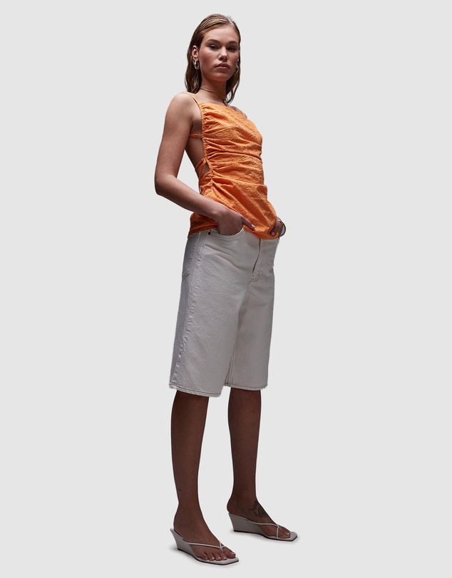 TOPSHOP - Embroided Cami With Ruched Sides