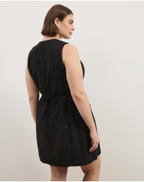 Atmos&Here Curvy - Juno Tailored Linen Blend Mini Dress