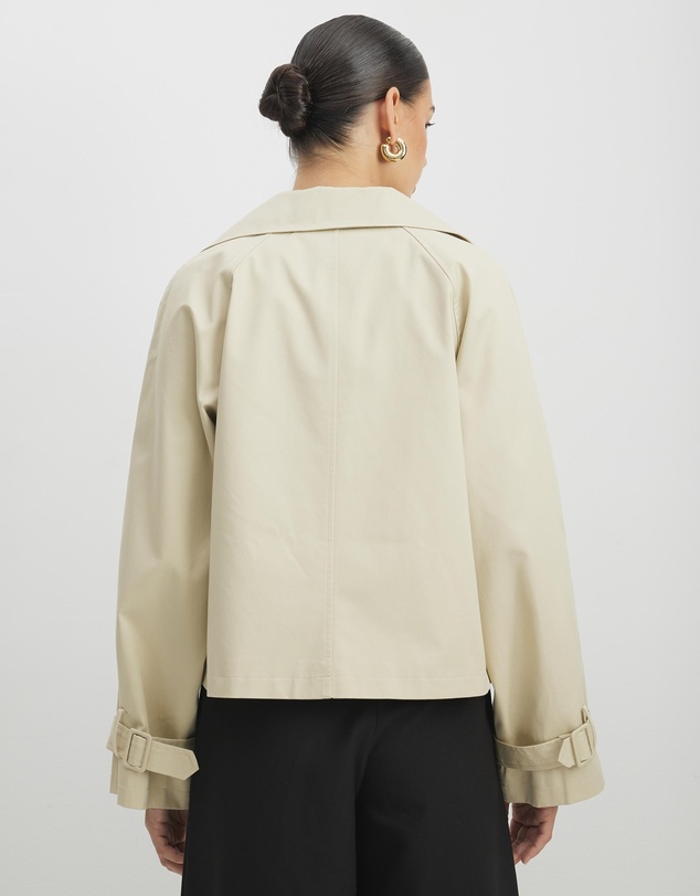 AERE - Lucie Organic Cotton Cropped Trench