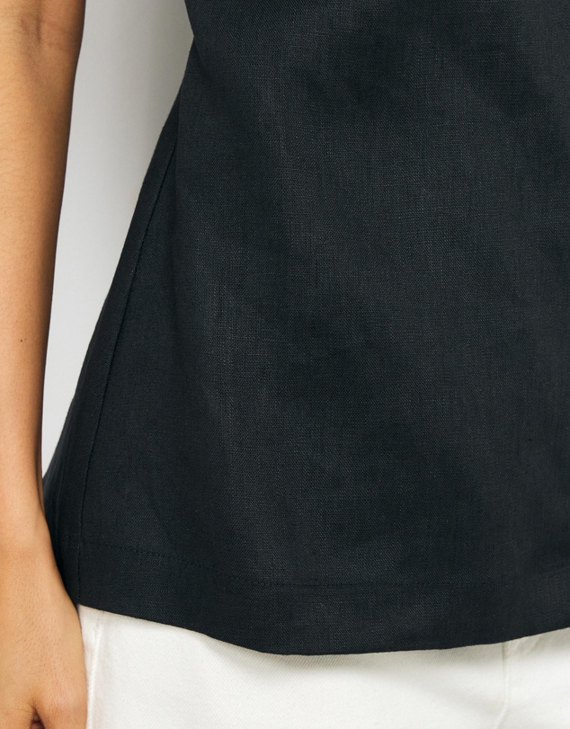 AERE - Remi Crossover Linen Top