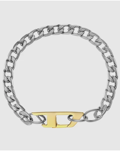 Diesel - Steel Silver-Tone Bracelet