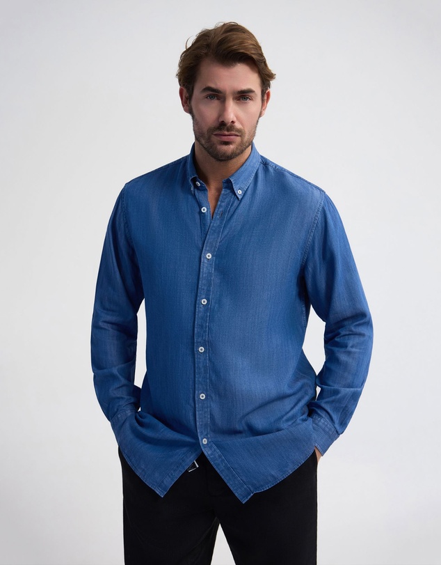 Oxford - Henry Casual Shirt Classic Fit