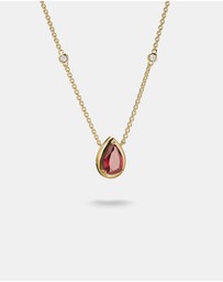 THOMAS SABO - THOMAS SABO Necklace with Red Teardrop Stone Gold