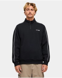 Billabong - Mens Spec Panelled 1/4 Zip Mock Neck Fleece Top