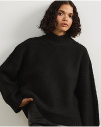 Atmos&Here - Charll Funnel Neck Knit Jumper