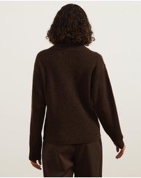 Atmos&Here - Alice Rib Knit Funnel Neck Jumper