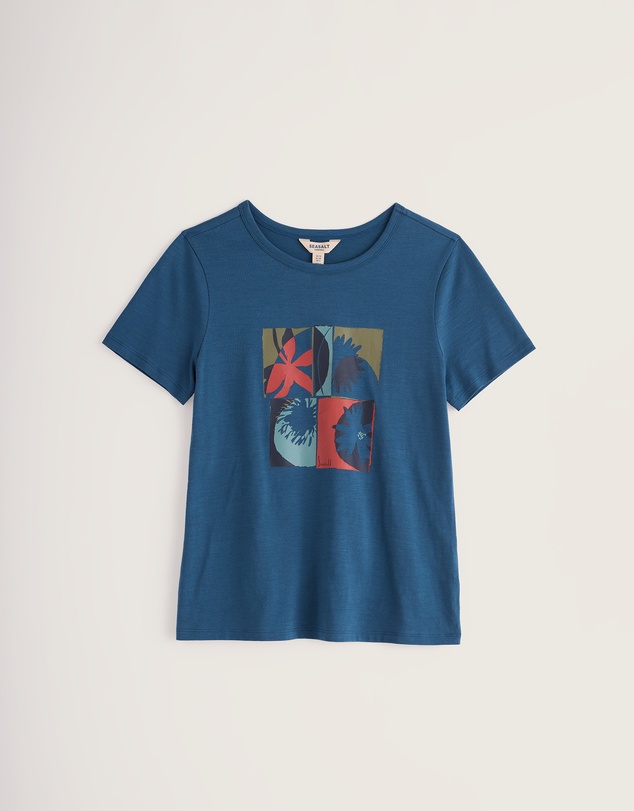 Seasalt - Seasalt Cornwall Blue Printing Ink Organic Cotton T-shirt
