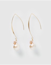 Miz Casa and Co - Charlie Drop Pearl Embellished Earrings