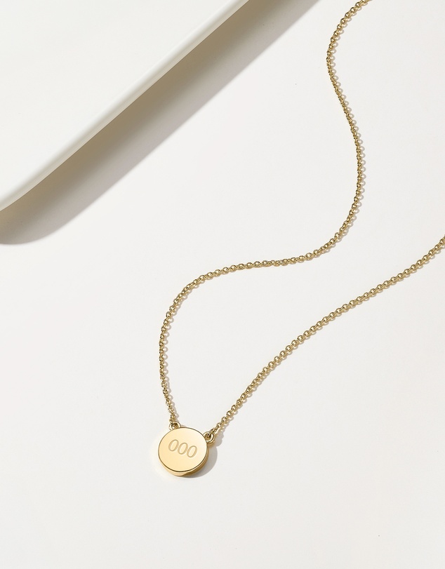 Mestige - Angel Number Necklace 000 - 18K Gold Plated