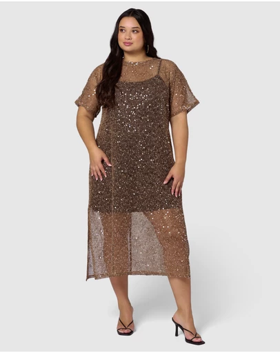 Sunday In The City - Raw Crochet Sequin Dress