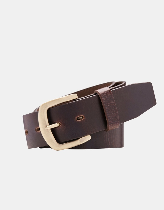 Buckle - Jumbuck. Australian Made Full Grain Natural Leather Belt. 38mm width.