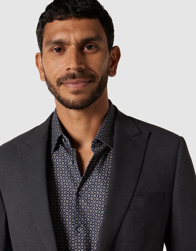 Politix - Slim Stretch Wool Blend Tailored Jacket