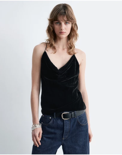 & Other Stories - Strappy Velvet Top