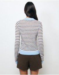 AERE - Baya Stripe Knit Top