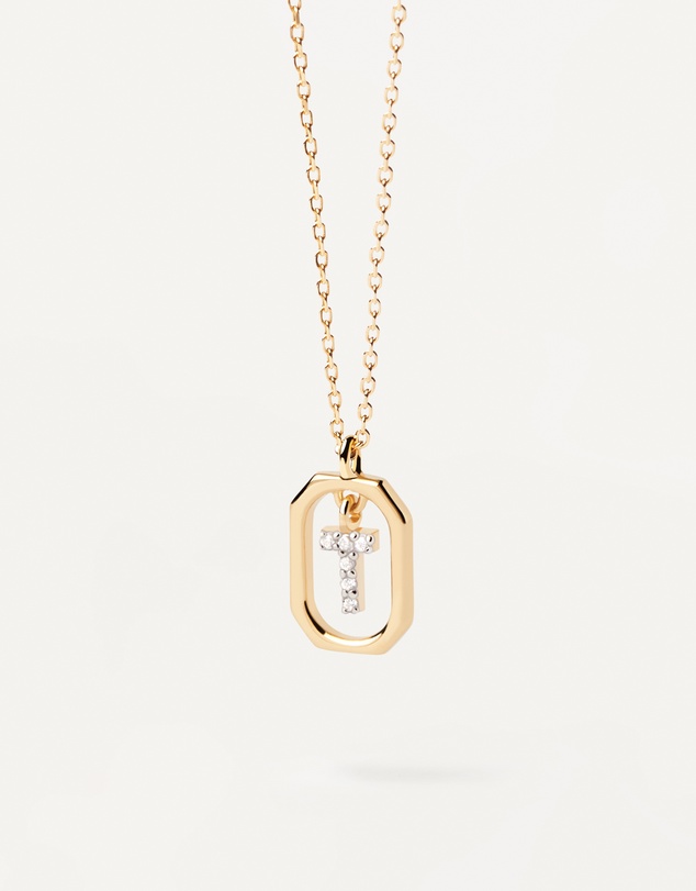 PDPAOLA - Mini Letter T Gold Necklace