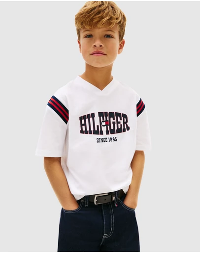 Tommy Hilfiger - Boys Logo Jersey V-Neck T-Shirt - Teens