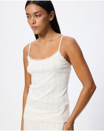 Hunkemoller - Cami Pointelle Lace Hearts Pyjama Set