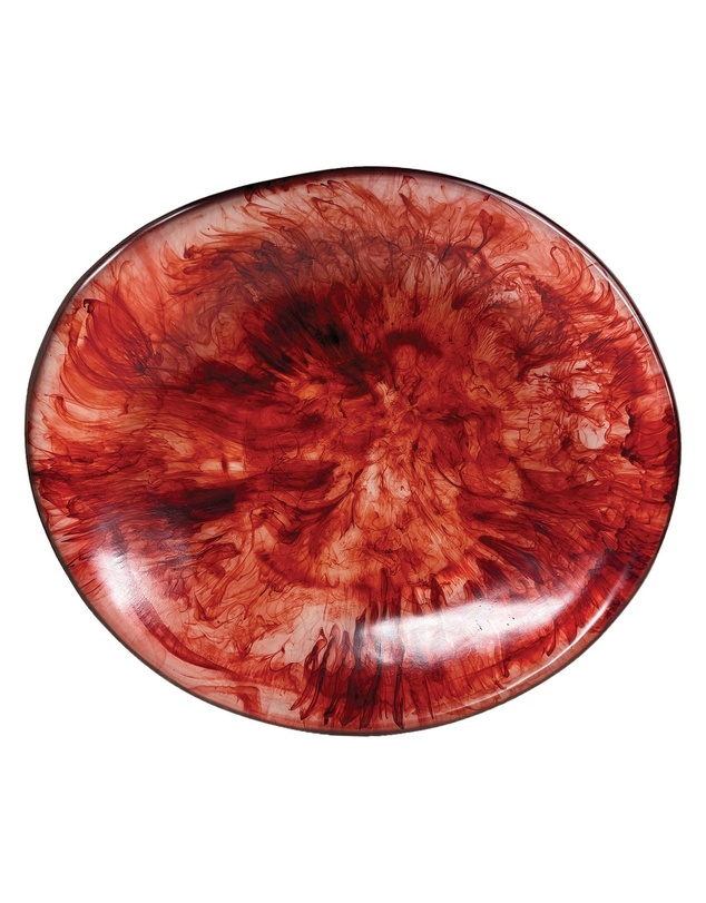 Urban Attitude - Urban Attitude SHAY Extra Large Bowl Height 6cm lowest 12cm highest by Width 52.5cm x 60cm - Berry Red