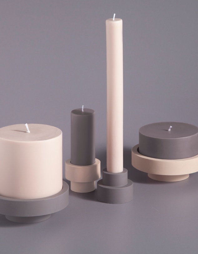porter green - escc large pillar candle soy-blend unscented candles