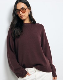 AERE - Nola Oversized Cashmere Blend Knit Jumper