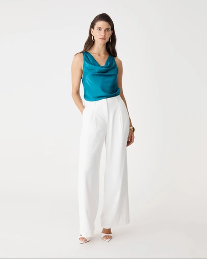 Forcast - Aurelia Satin Cowl Neck Top