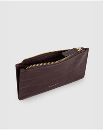 Evity - Lila Croc Emboss Leather CC Holder