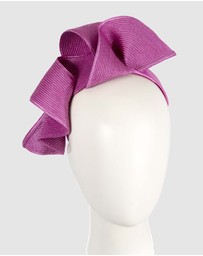 Max Alexander - Large Wavy Fuchsia Racing Fascinator