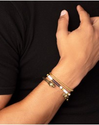 Nialaya Jewellery - Men's Gold Round Chain Bracelet