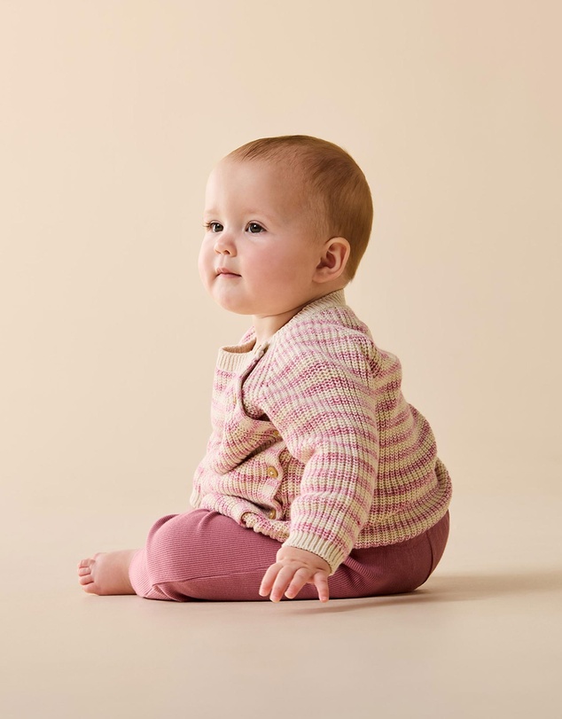 Wilson & Frenchy - Organic Knitted Stripe Kimono Cardigan - Babies