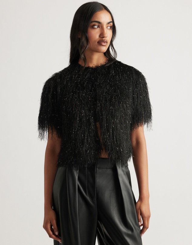 Decjuba - Kenzie Fluffy Lurex Cardigan