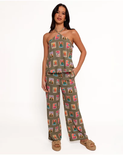 Petal & Pup - Hana Pants - Olive Print