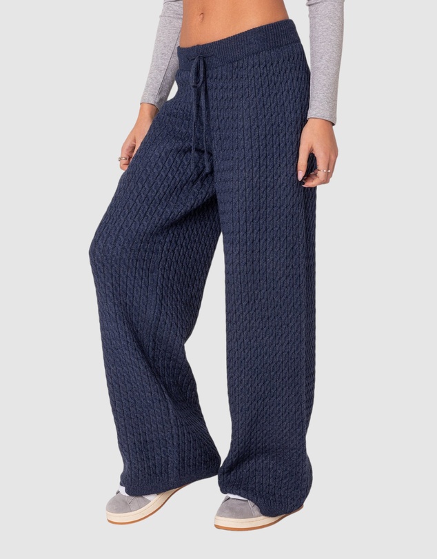 EDIKTED - Portia Relaxed Cable Knit Pants