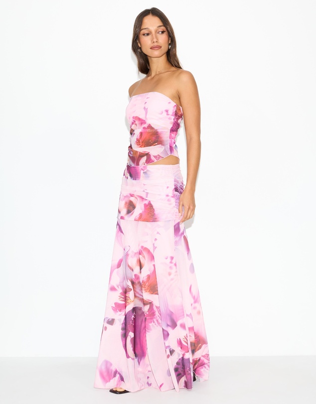 Dazie - Heather Mesh Maxi Skirt
