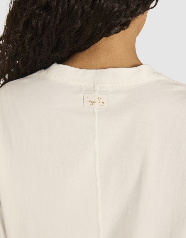 Tigerlily - White Azura Bikini Boxy Crop Tee