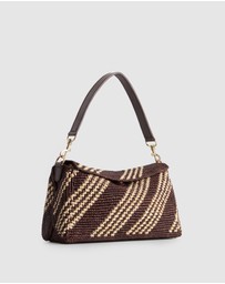 Evity - Clara Leather Raffia Shoulder Bag