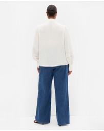 City Chic - Whimsical Embroidered Long Sleeve Shirt