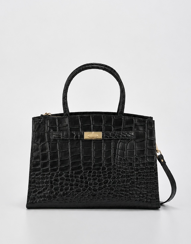 Cobb & Co - Arlie Leather Croc Tote