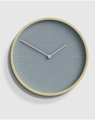 Newgate - Newgate Mr Clarke Clock Pale Wood Pill Blue Dial 128
